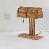 Lampe de bureau moderne en rotin BP