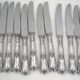 Sfam Sans Gêne, Empire, 24 knives: 12 table knives + 12 dessert, cheese knives.