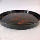 Japanese Art Round Lacquer Tray Gold Phoenix Bird Vintage