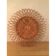 Miroir soleil rotin vintage 38 cm