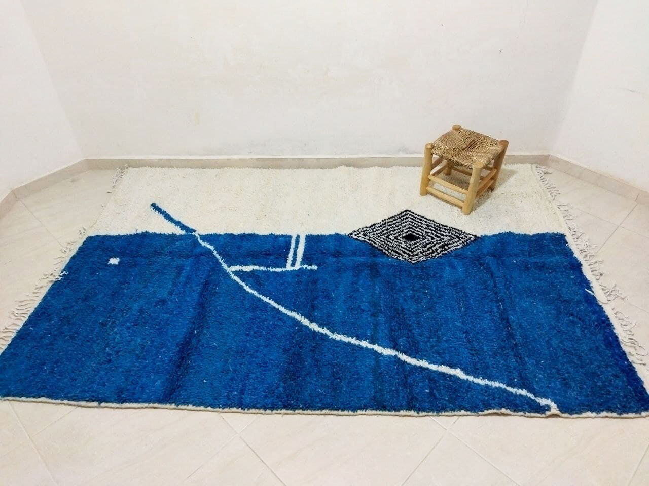 Tapis berbère œil Azilal 100% laine 245 x 160 cm