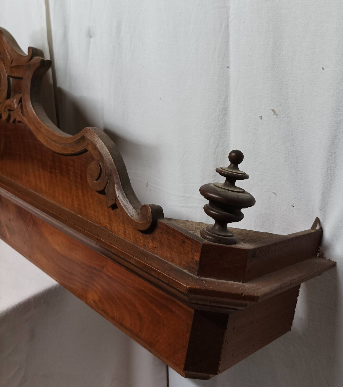 Solid wood carved pediment