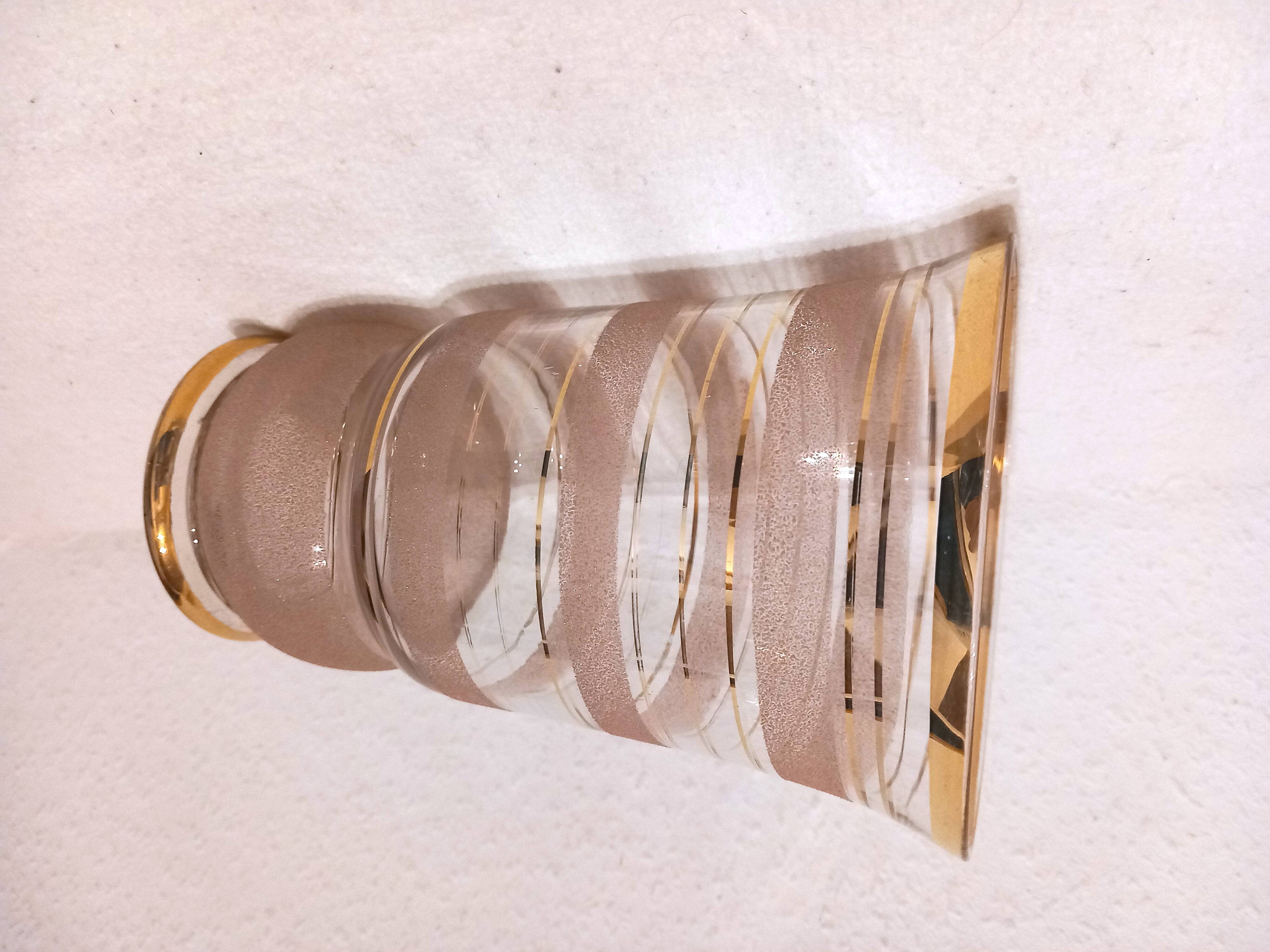 Pink granite glass vase - 1950s