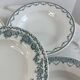 Set of 5 mismatched deep plates in earthenware and stoneware.