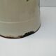 Broc enameled beige décor "flowers"