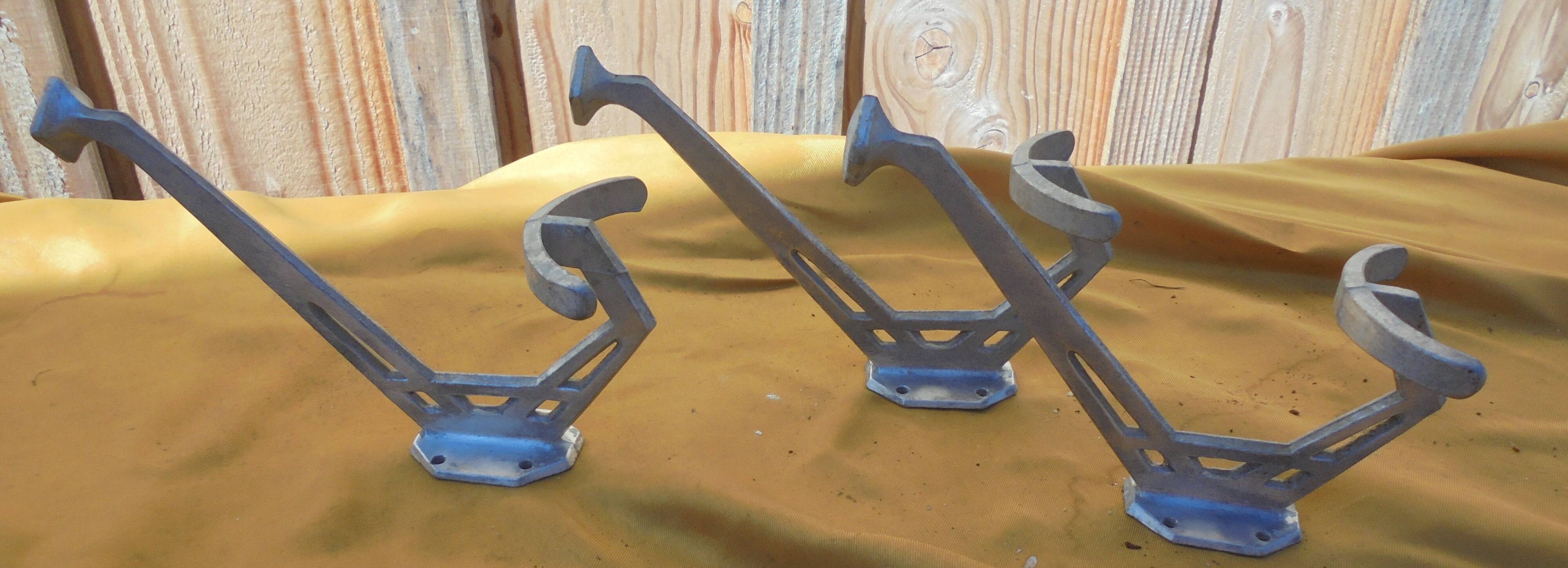 3 Vintage School Hooks