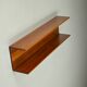 Solid teak wall shelf, 1960s Germany.