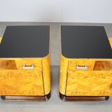 Pair of bedside tables mid-century by Jindřich Halabala, Czechoslovakia, 1950s