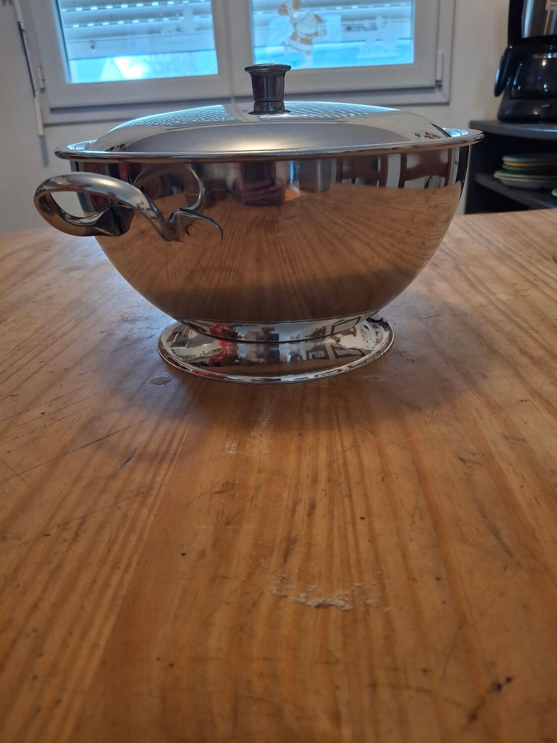 Vintage stainless steel soup tureen 18/8 Létang & Rémy – French design vegetable dish