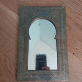 Oriental brass mirror 25 x 16