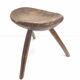 Brutalist tripod farm stool solid wood