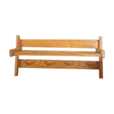 Vintage wooden wall coat rack with shelf