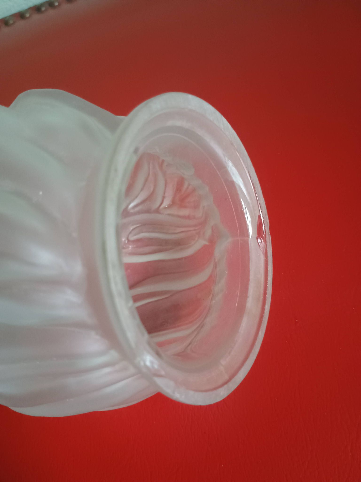 Old flame tulip frosted glass - Torch 17cm
