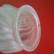 Old flame tulip frosted glass - Torch 17cm