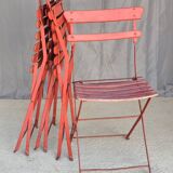 Set of 4 vintage folding garden chairs