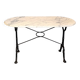 Italian marble and cast iron bistro table