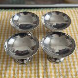 Vintage stainless steel ice cream cups