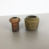 Set of 2 ceramic studio pottery vase by Piet Knepper for Mobach Netherlands 1970