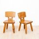 Brutalist elm chairs, 1970s, set of 2