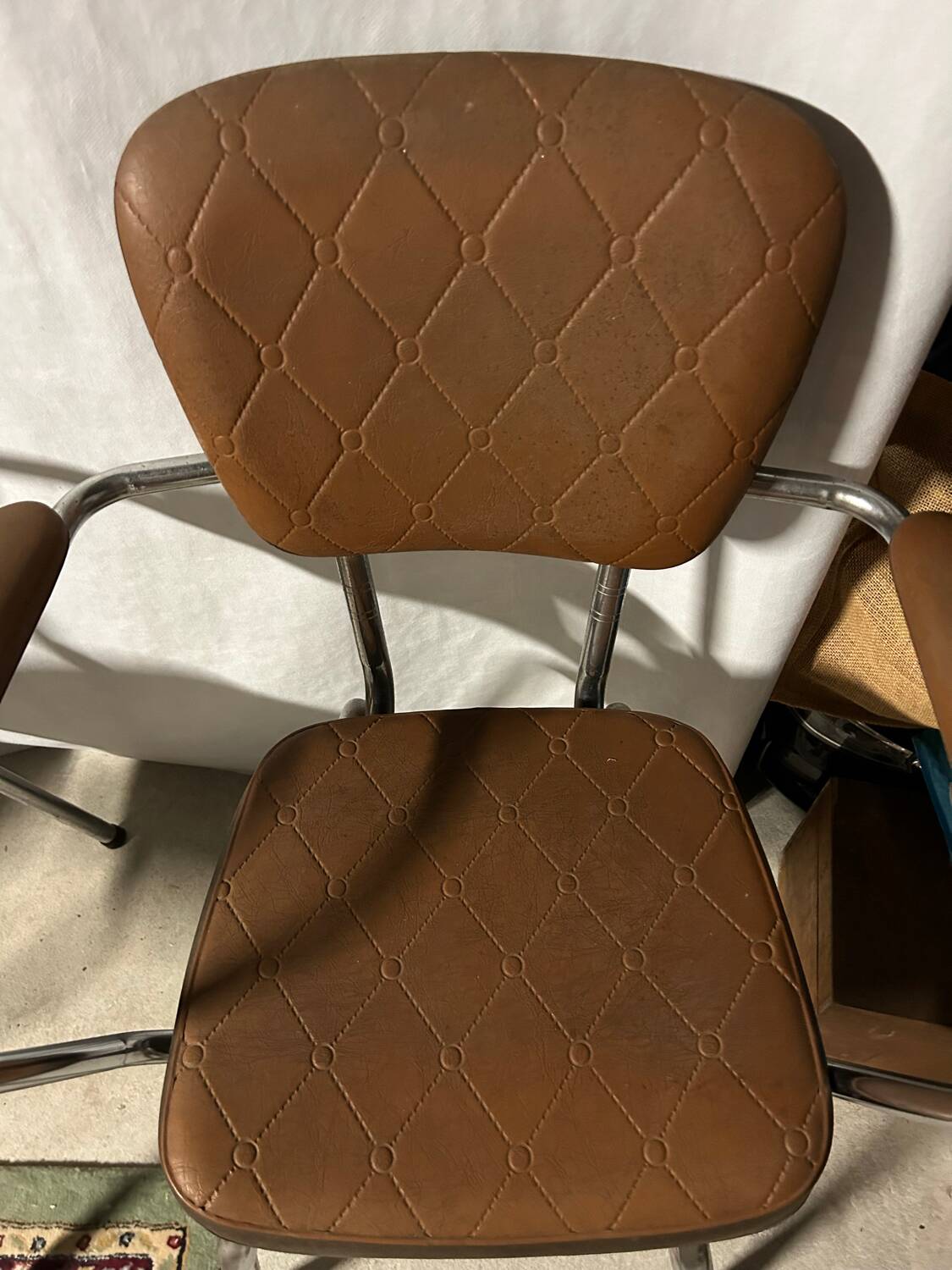 Set of 2 vintage skai chairs 60's/70's