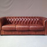 Chesterfield brown sofa 3-seater