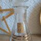 Luxhem glass carafe with vintage gold trim