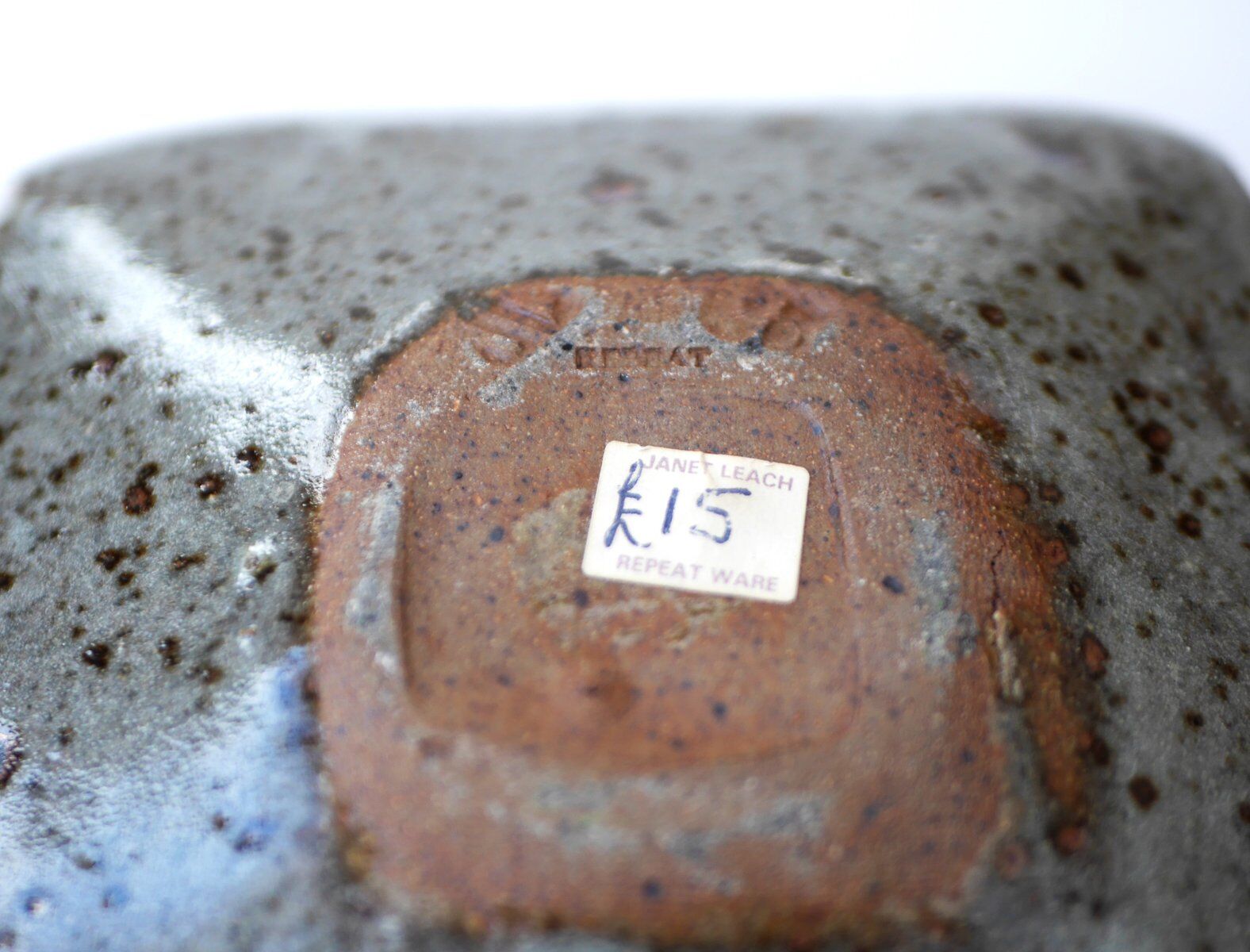 Mid-century modern pottery dish by Janet Leach, England