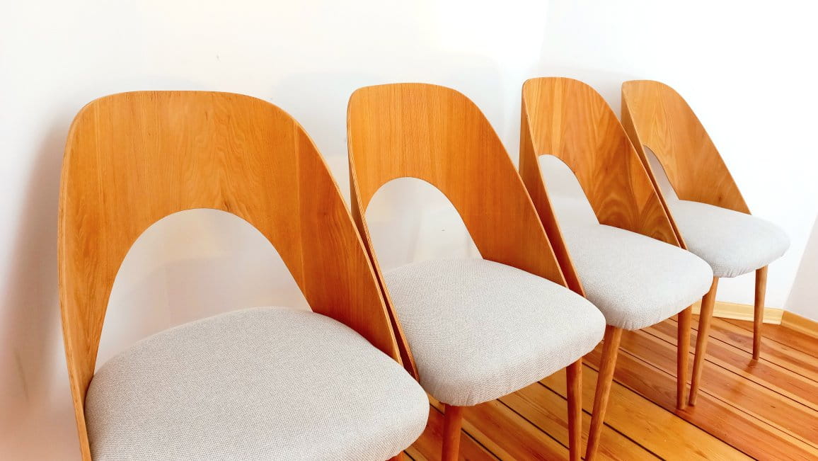 Czechoslovakian Chairs by A. Suman for Tatra Nabytok, 1960s, Set of 4