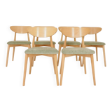 Dining room chairs set of 6 sage green Scandinavian design