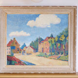 The hamlet, oil on canvas signed Bodon.