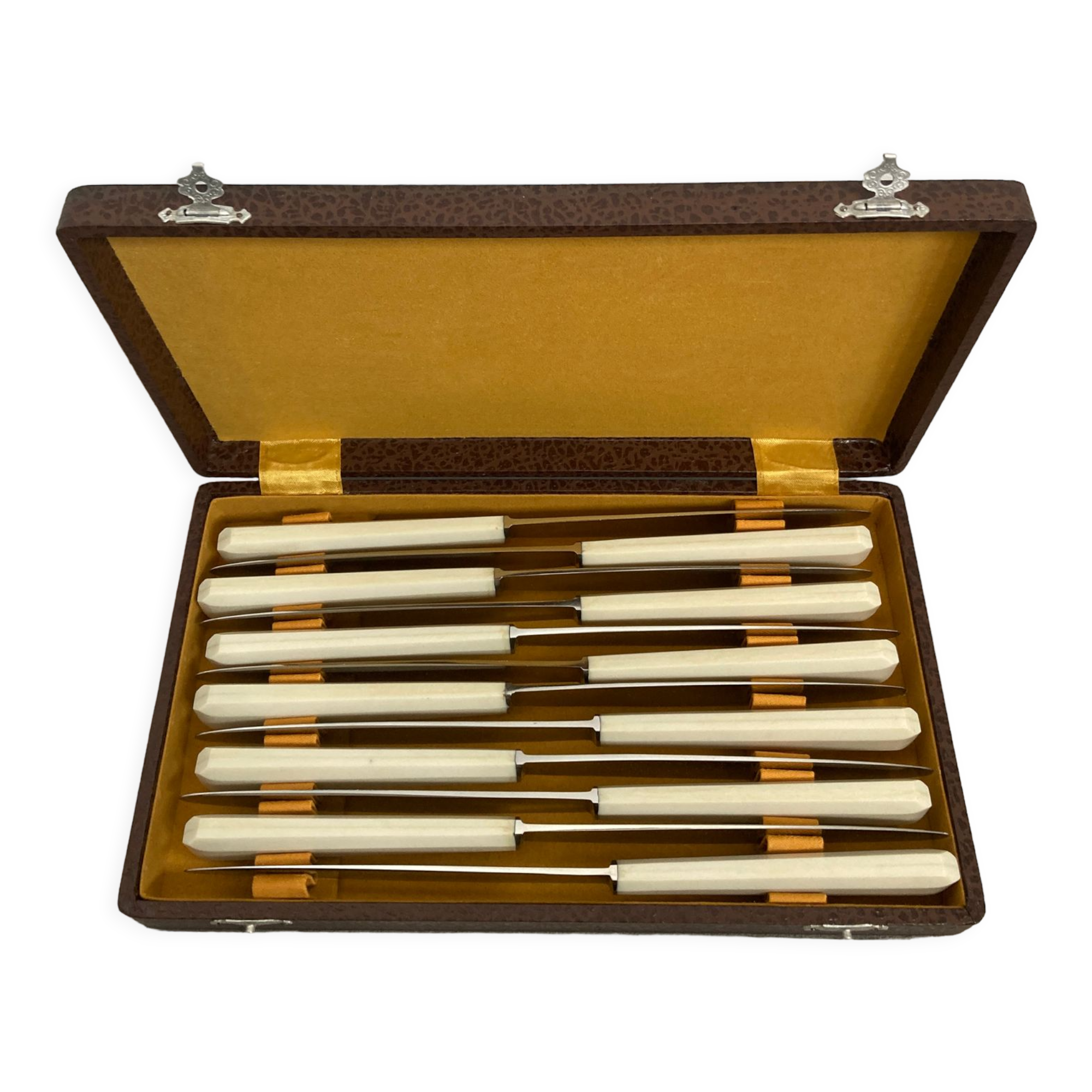 Box of 12 Art Deco stainless steel knives