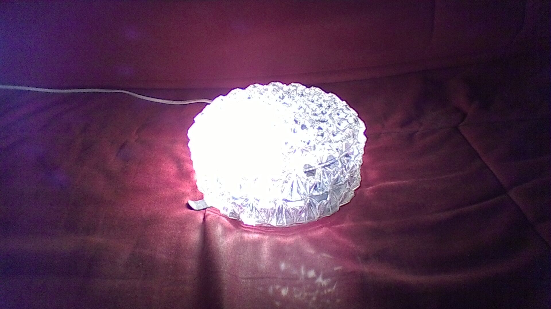 Glass ceiling lamp, vintage