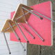 Table formica red and its 2 stools 1970