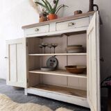 Distressed white buffet Parisian
