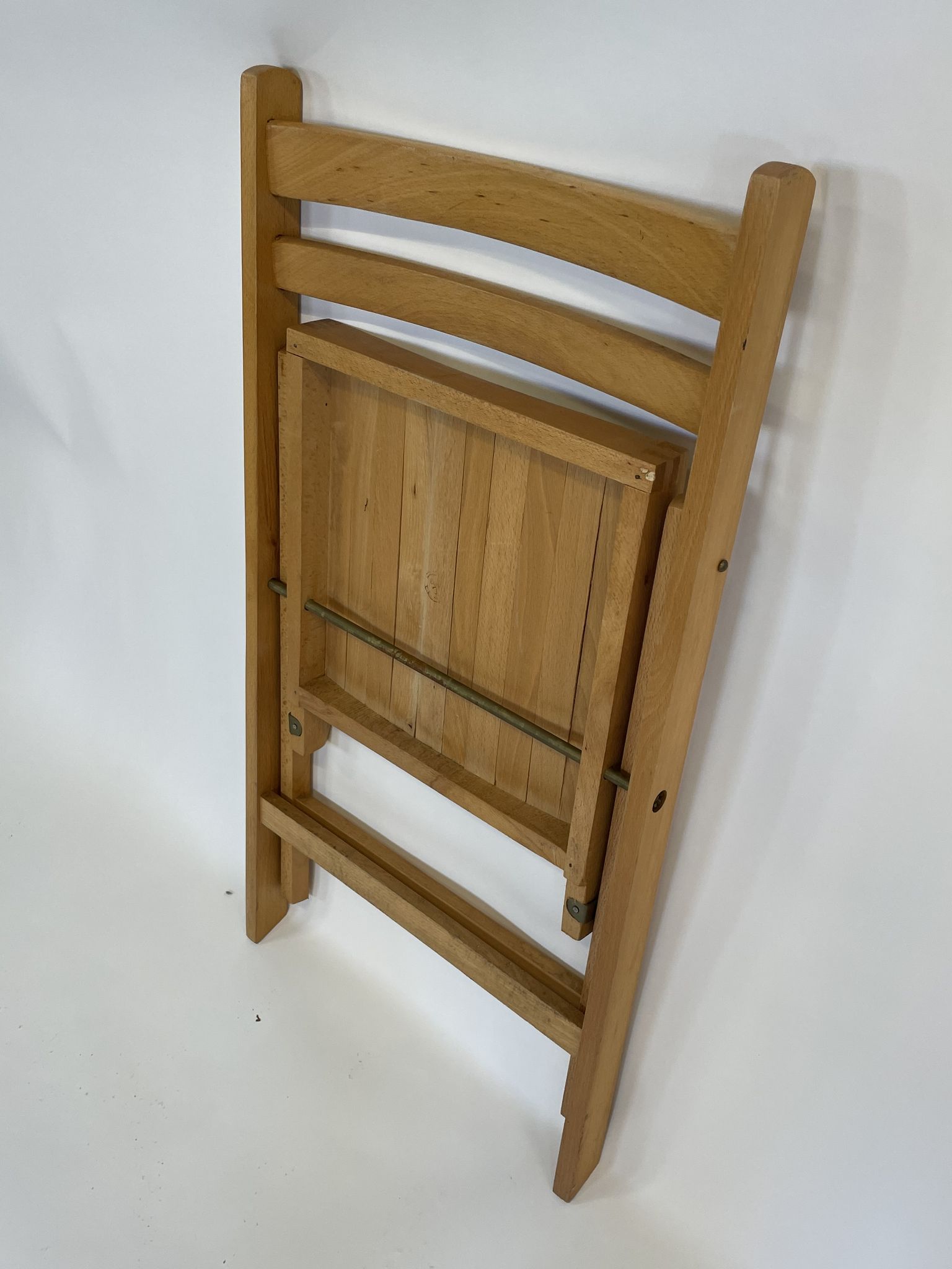 Set of four vintage wooden folding chair minimalism design 60s
