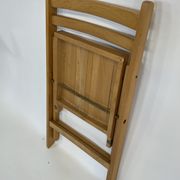 Set of four vintage wooden folding chair minimalism design 60s