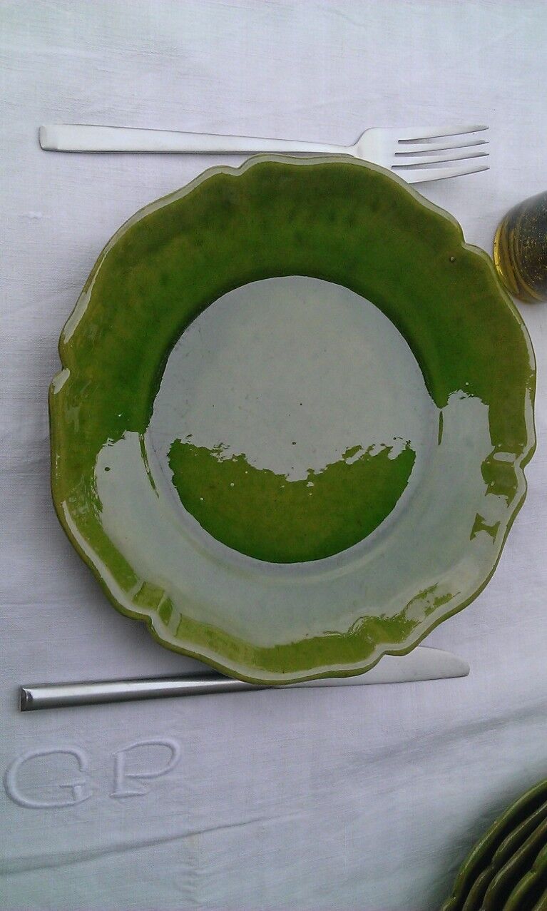 6 flat plates green BIOT