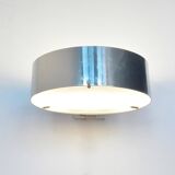 Chromed metal and glass wall lamp by Bruno Gatta for Stilnovo, Italy 1960's