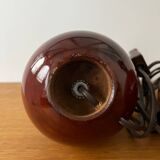 Pair of wooden ball lamp bases