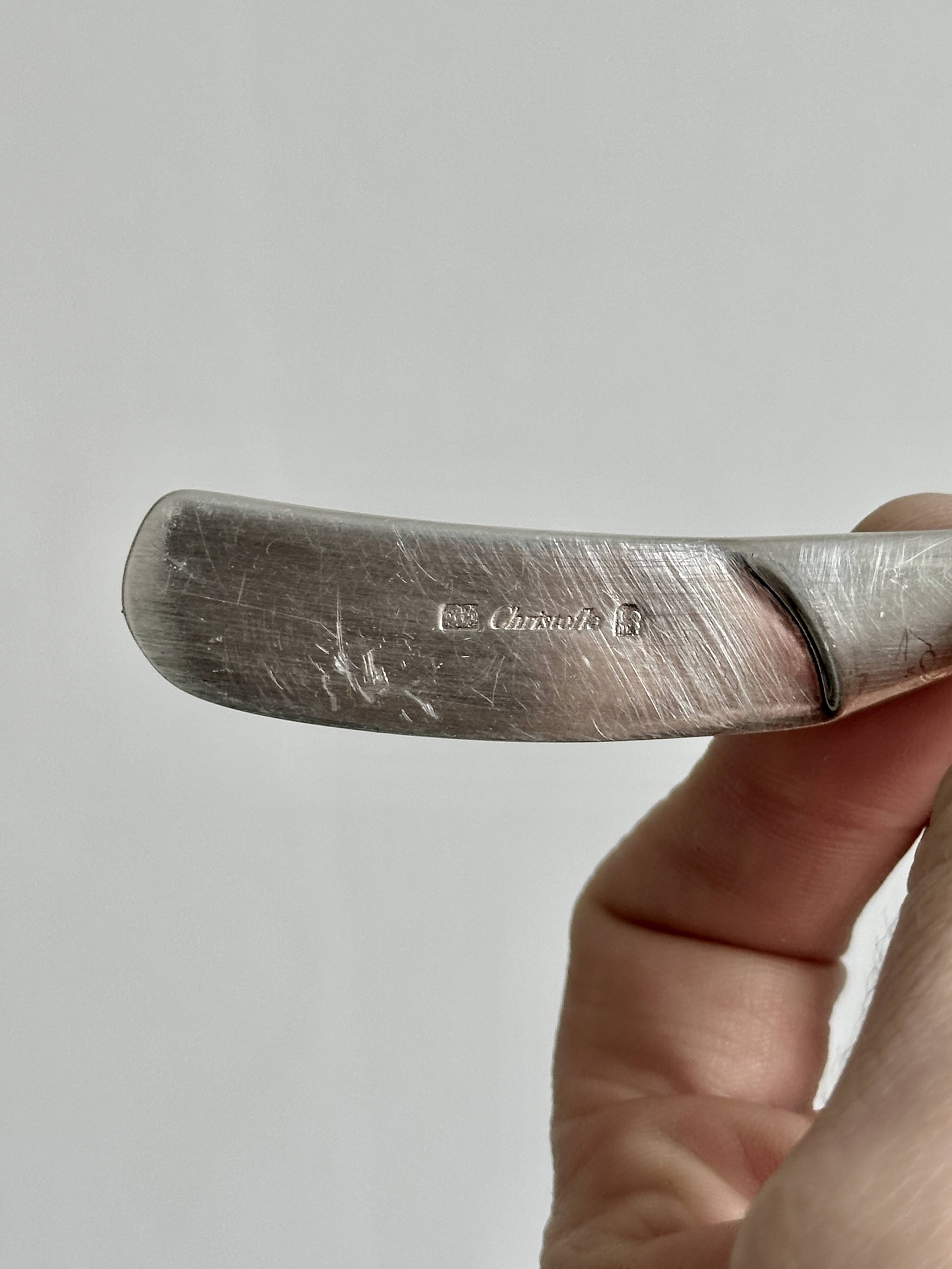 Small Christofle butter knife in silver-plated metal