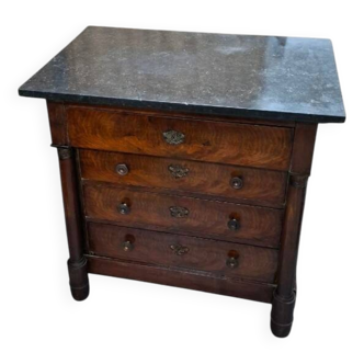 Empire mahogany chest of drawers