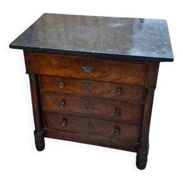 Empire mahogany chest of drawers