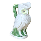 Large antique owl/owl earthenware carafe
