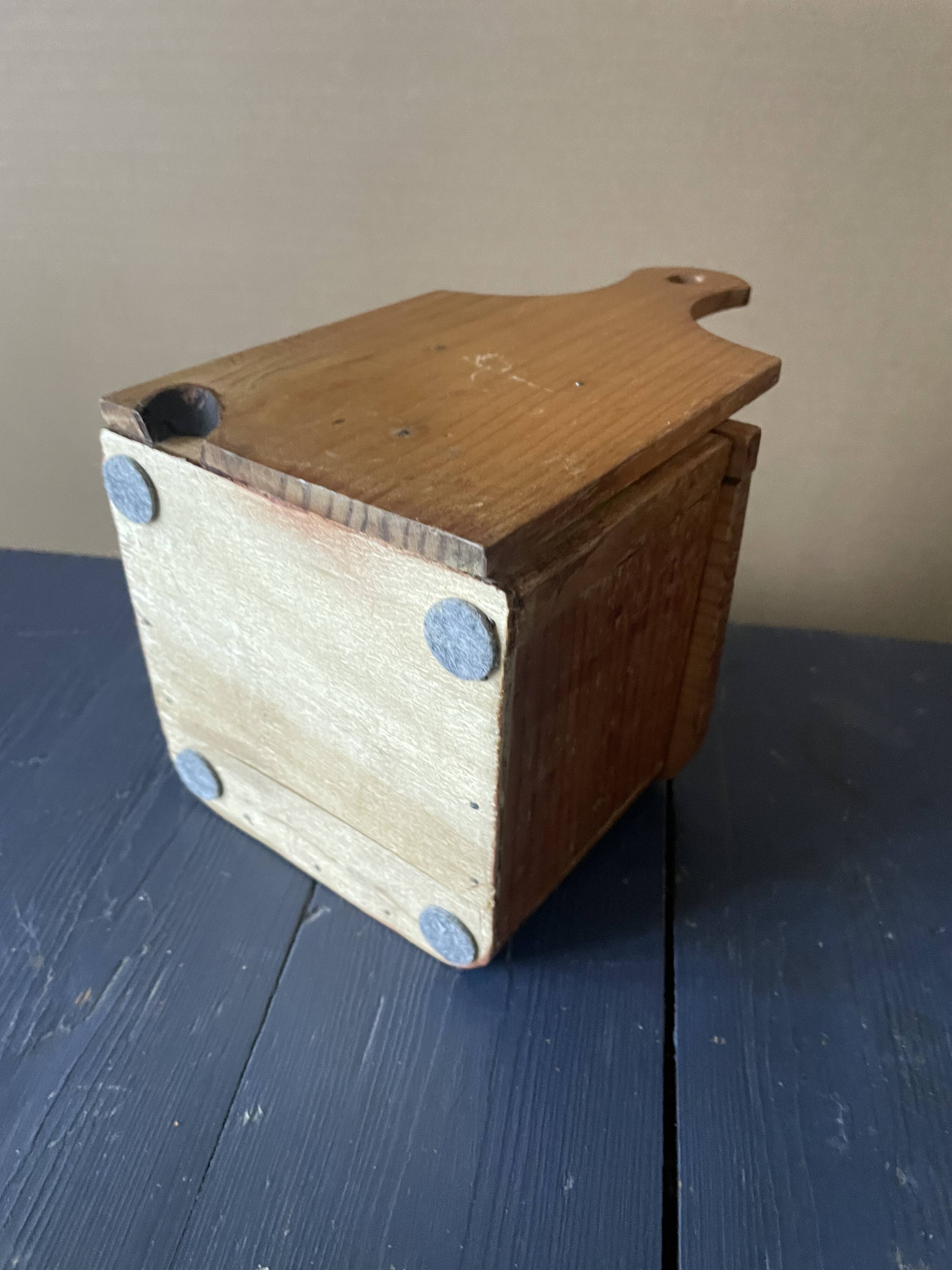Old wooden salt box
