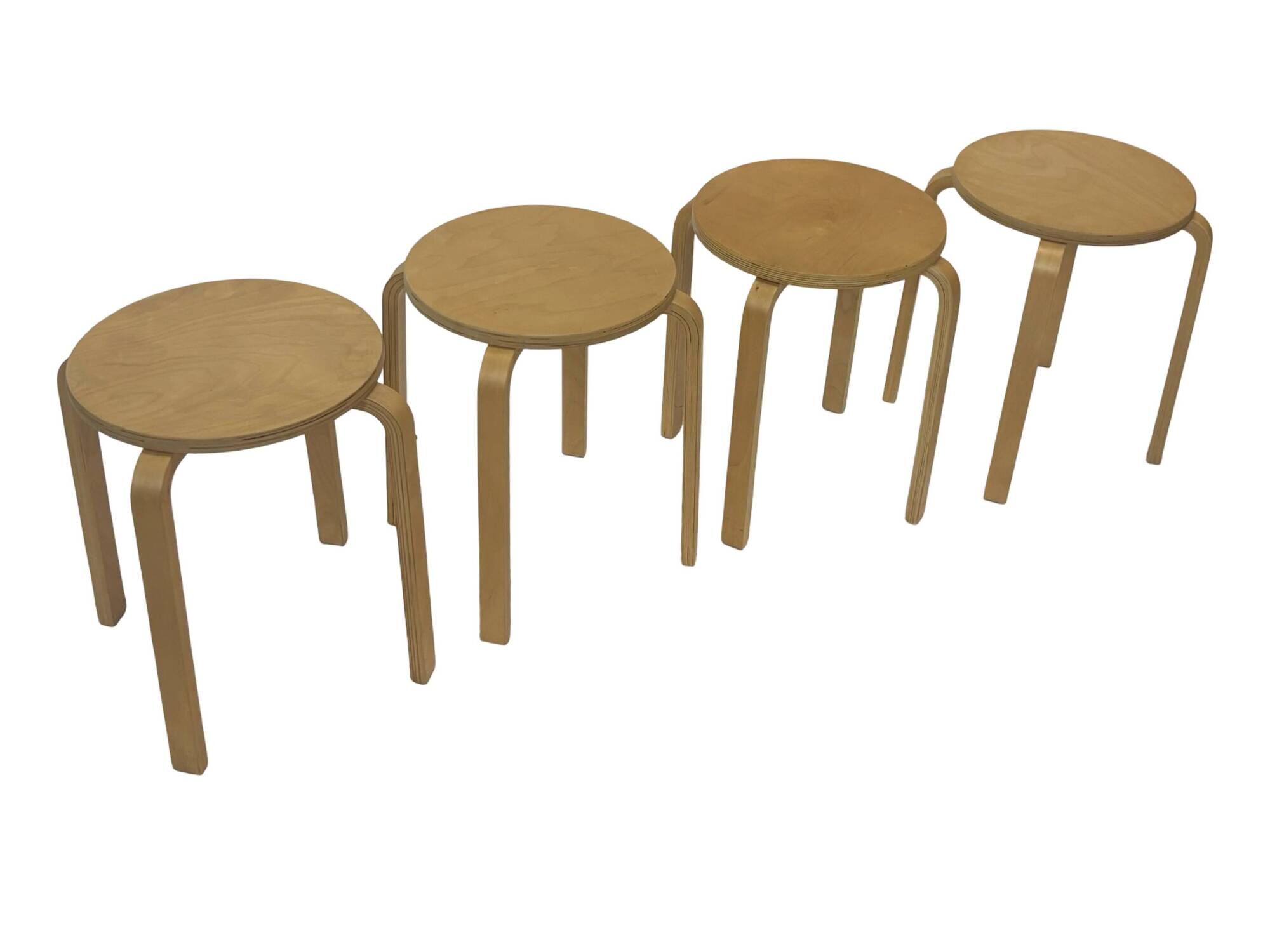 Set of 4 Ikea Frosta stools- vintage stools in Aalto for Artek style