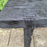 Shou sugi ban burnt wood console workbench