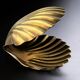 Shell vide-poches in brass, Italy, 1970s