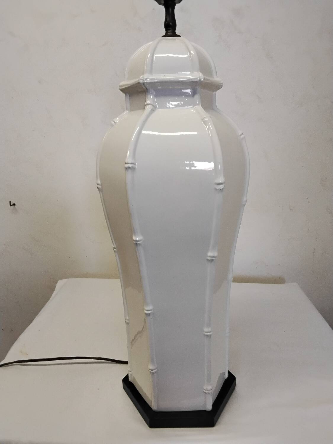 Large Hollywood Regency Style Ceramic Lamp Base