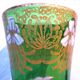 Vase "Spring" Art Nouveau enamelled glass Legras with purple iris and gold lace