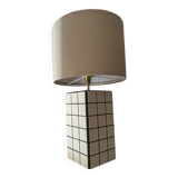 Beige and black mosaic tile lamp